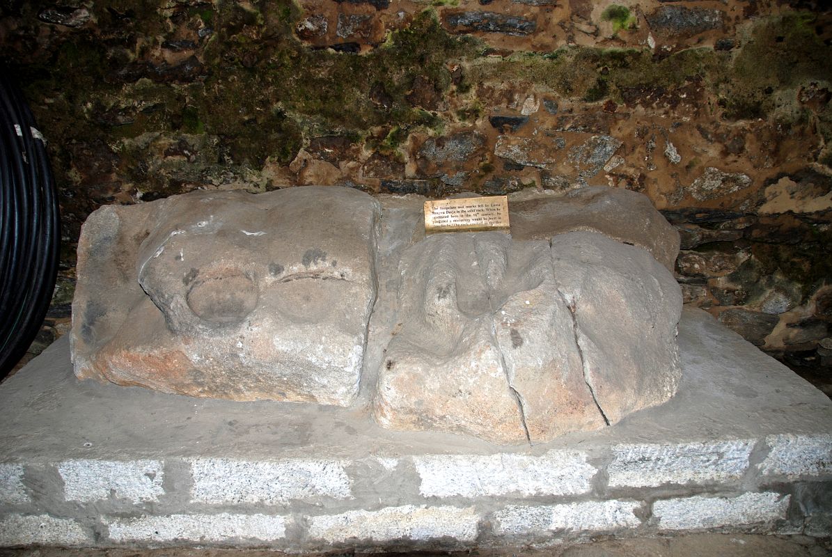 12 Lama Sangwa Dorje Rock Footprint AT Entrance To Dokhang Main Prayer Hall Of Tengboche Gompa